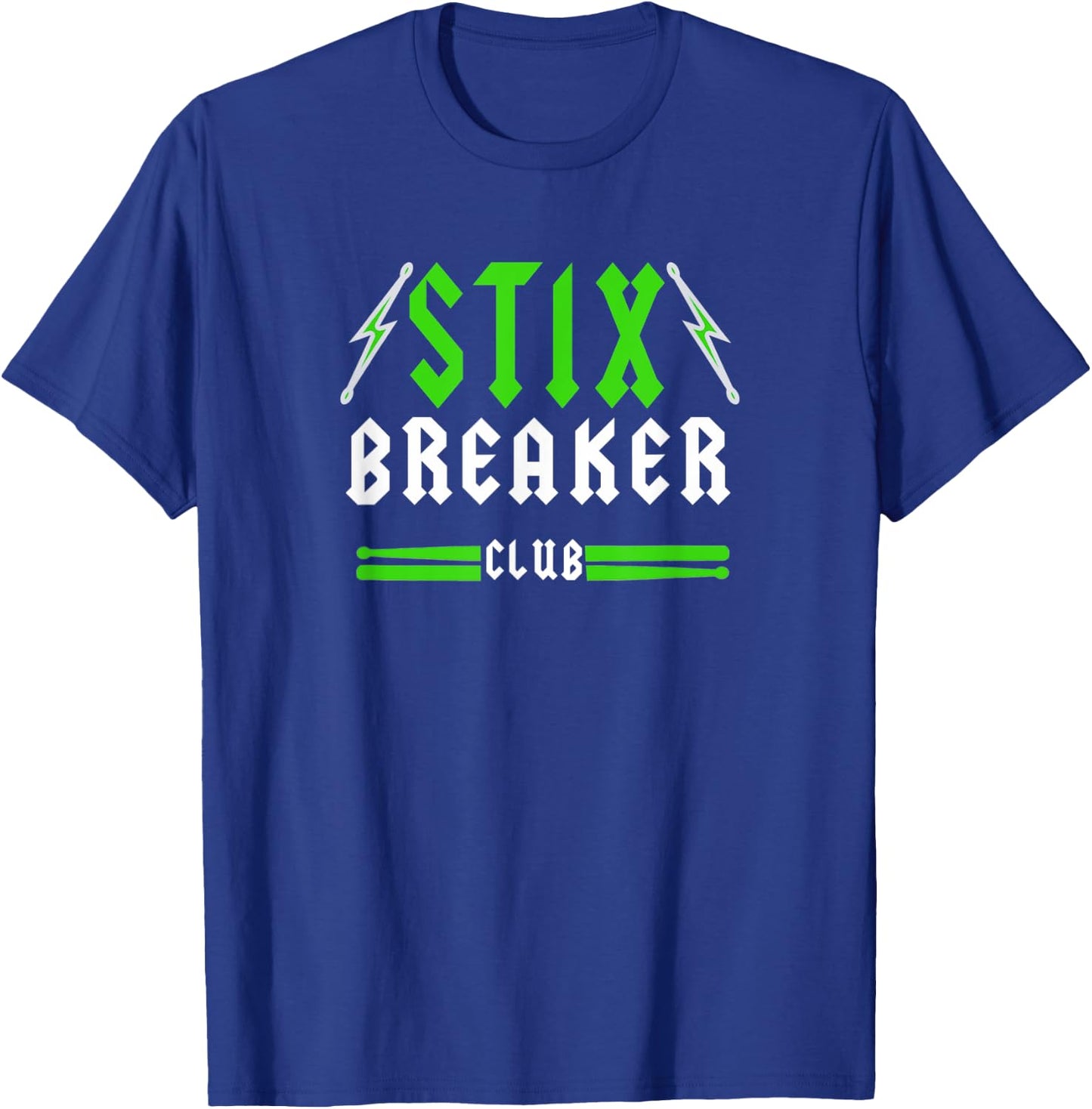 Pound Fitness with Drumsticks Graphic 'Stix Breaker Club' T-Shirt - T-Shirt | Royal