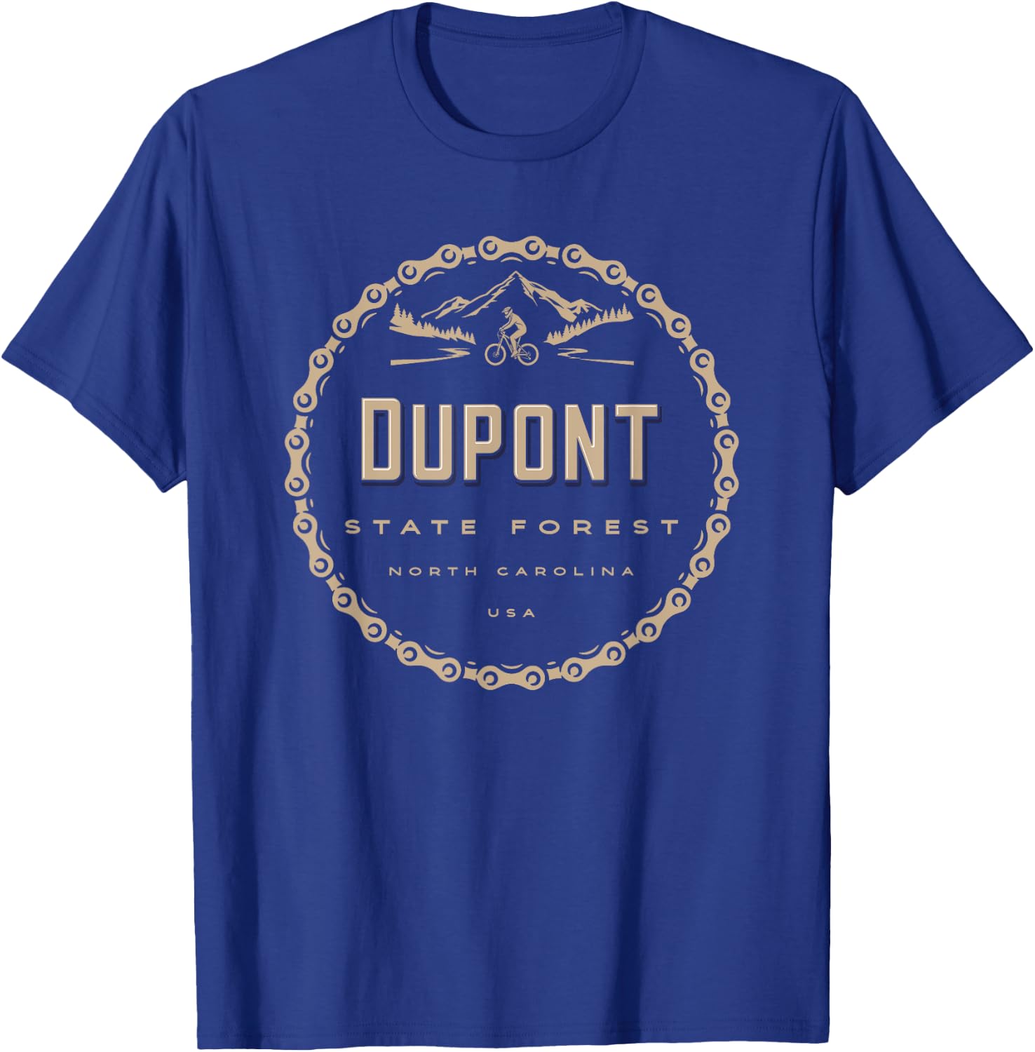 Dupont State Forest North Carolina Mountain Bike Biking T-Shirt - T-Shirt | Royal
