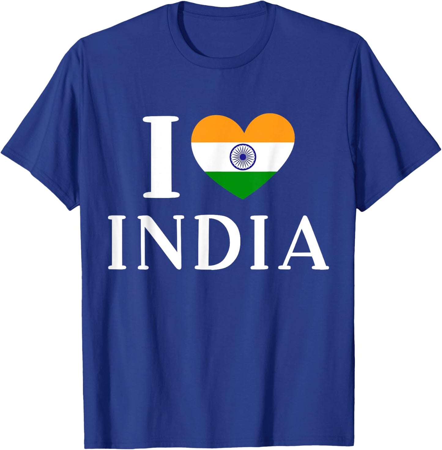 I Love India Flag Heart , Black, S T-Shirt - T-Shirt | Royal