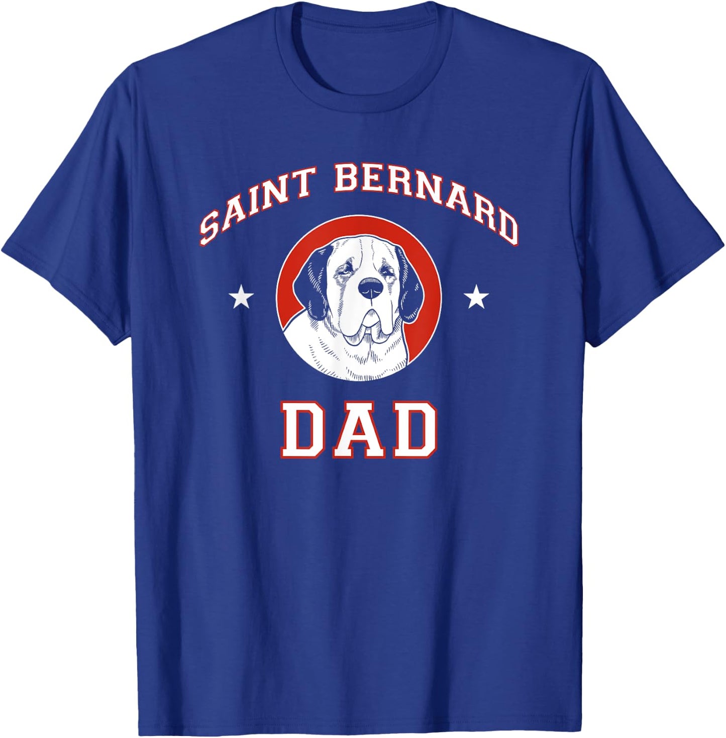 Saint Bernard Dad Dog Father Men Women Kids T-Shirt - T-Shirt | Royal