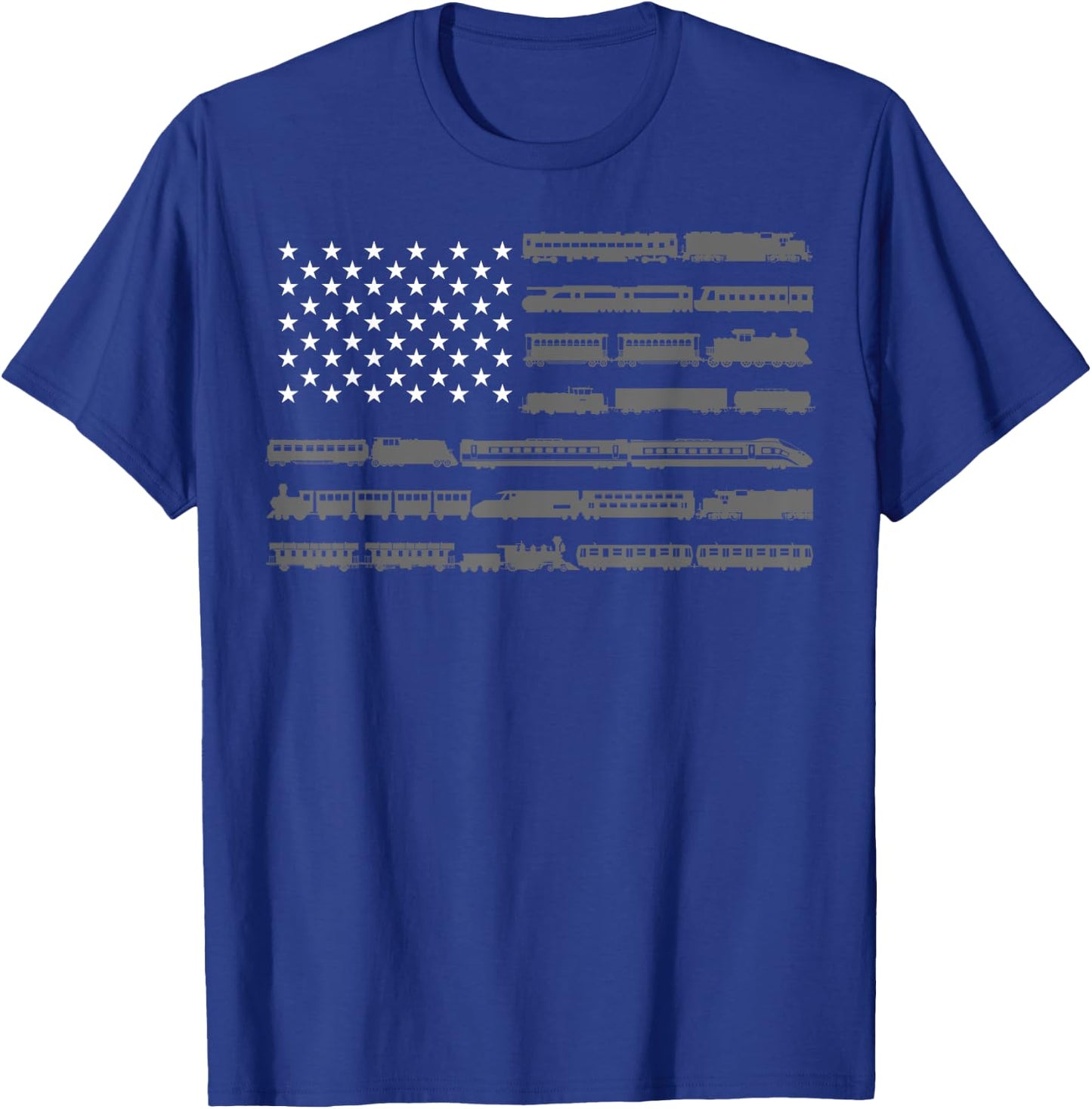 Funny Train Collector Gift Adults Conductor Model Railroad T-Shirt - T-Shirt | Royal