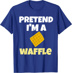 Pretend I'm A Waffle Halloween Costume T-Shirt - T-Shirt | Royal