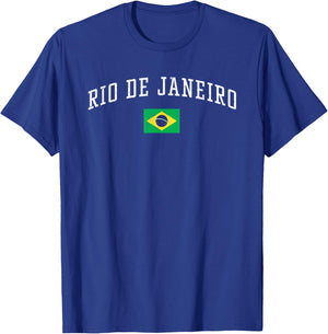 Vintage Rio de Janeiro Brasil Country Flag Souvenir Vacation T-Shirt - T-Shirt | Royal