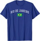 Vintage Rio de Janeiro Brasil Country Flag Souvenir Vacation T-Shirt - T-Shirt | Royal