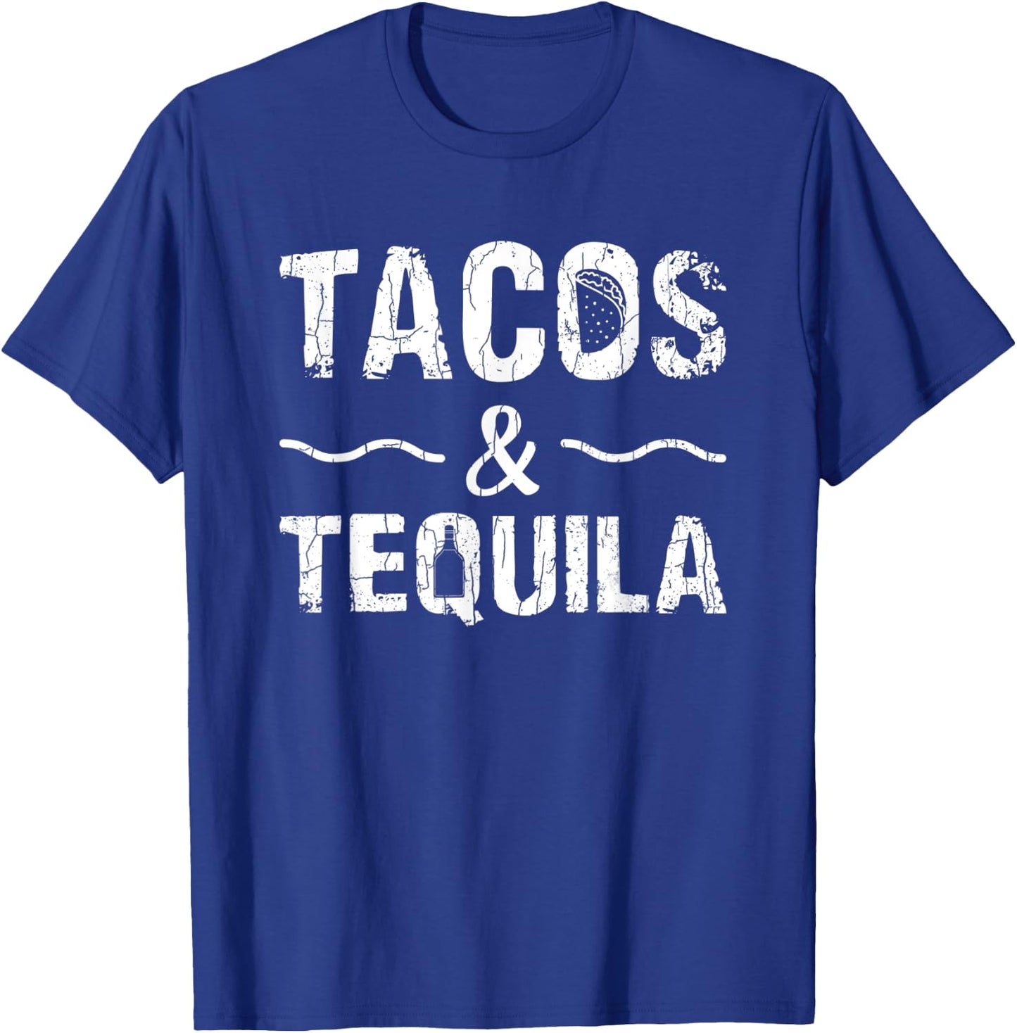 Tacos And Tequila Funny Taco Mexican Food Lover Graphic T-Shirt - T-Shirt | Royal