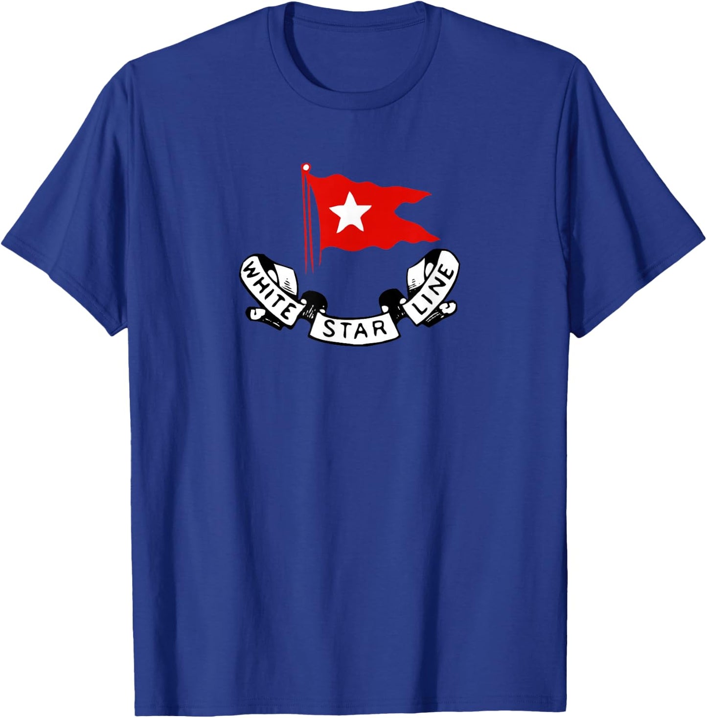 RMS Titanic White Star Line - Red Flag Star Logo T-Shirt - T-Shirt | Royal