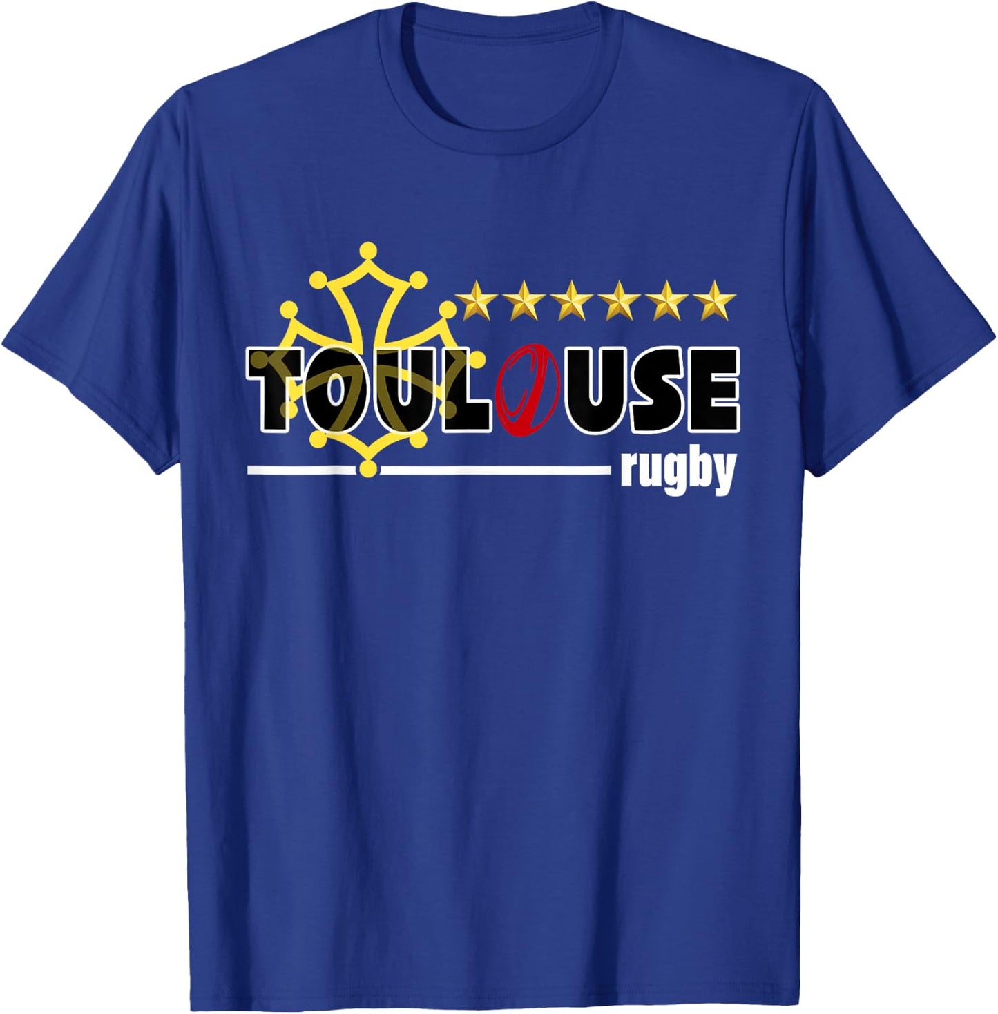 Toulouse Rugit Supporter Occitanie Pride Man Woman Child , Black, S T-Shirt - T-Shirt | Royal