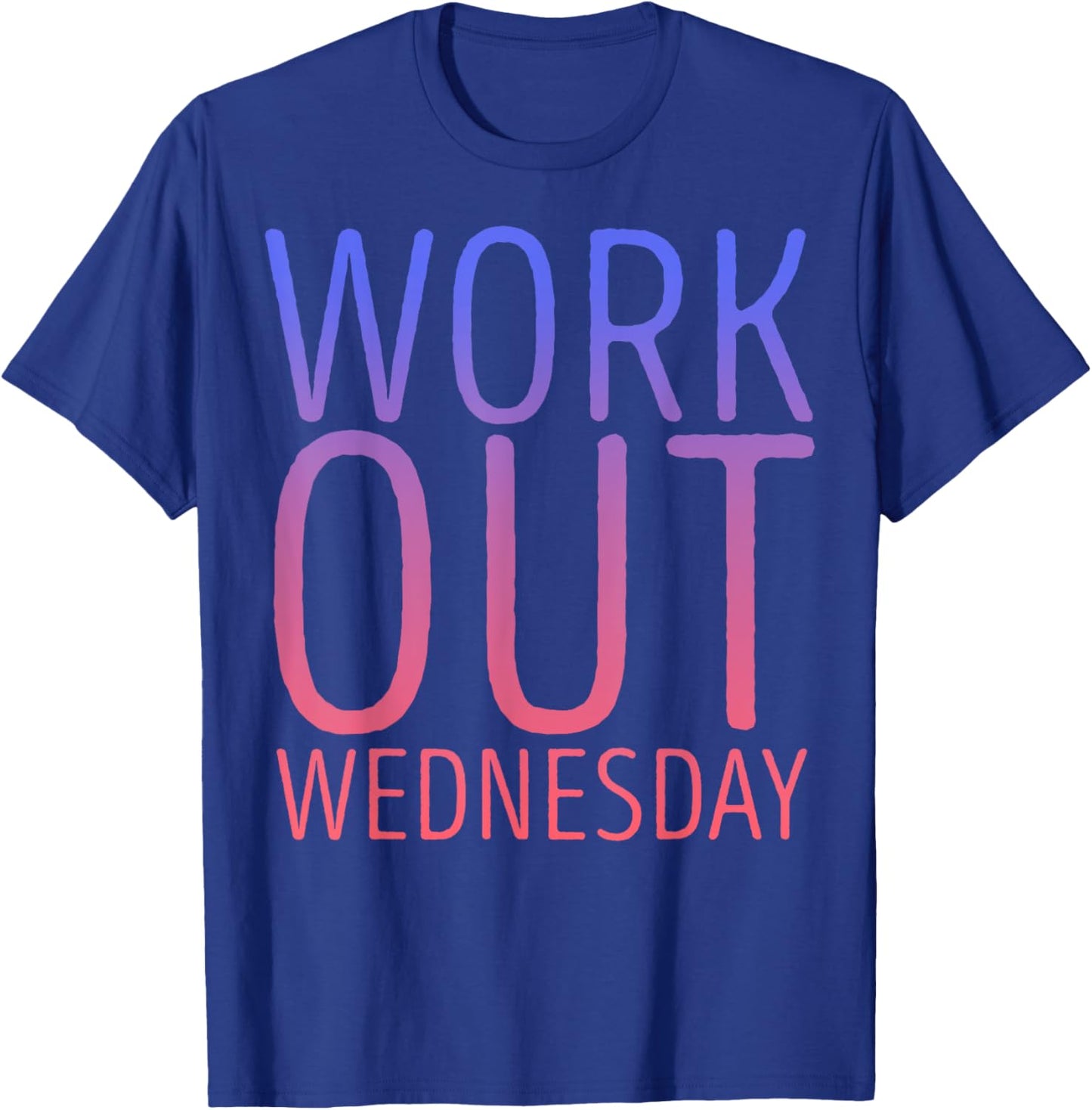 Workout Wednesday Purple Pink Gradient T-Shirt - T-Shirt | Royal