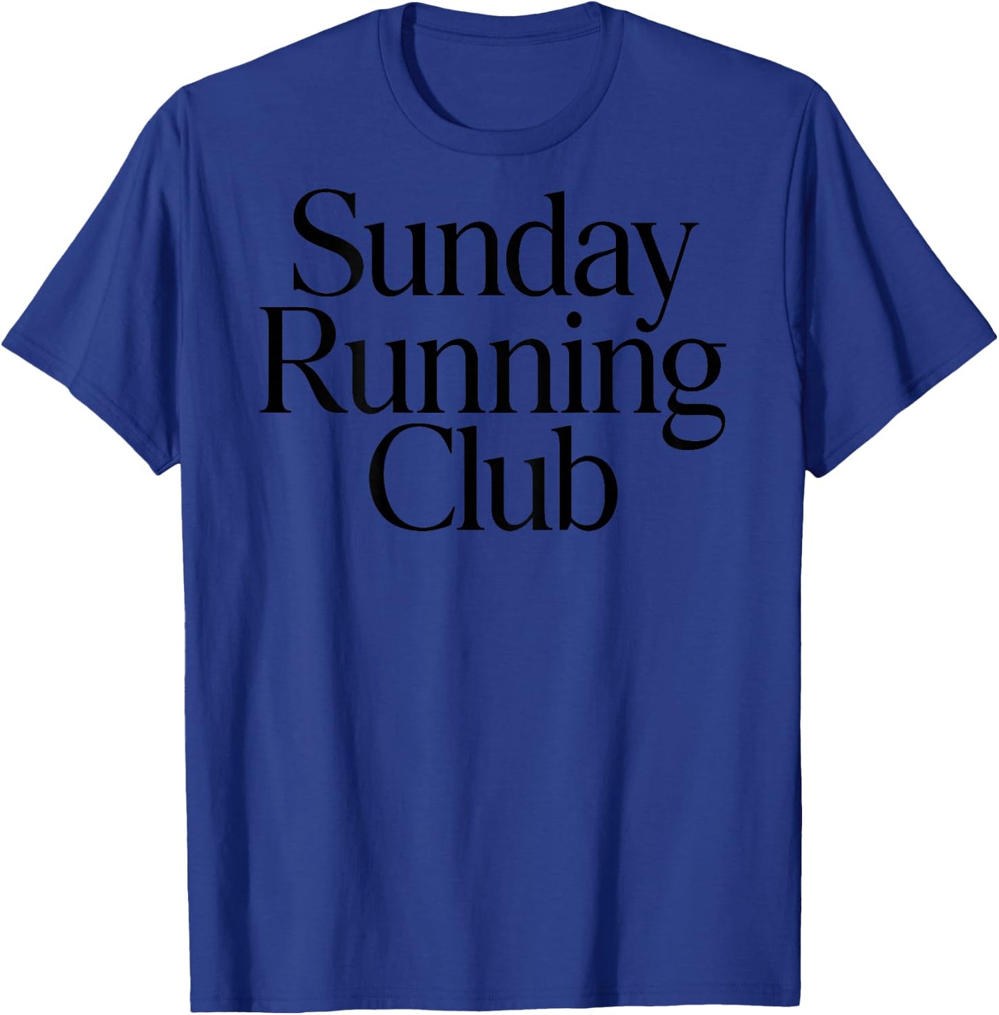 SUNDAY RUNNING CLUB X Jogger Jogging Runner Fitness Gym Back , White T-Shirt - T-Shirt | Royal
