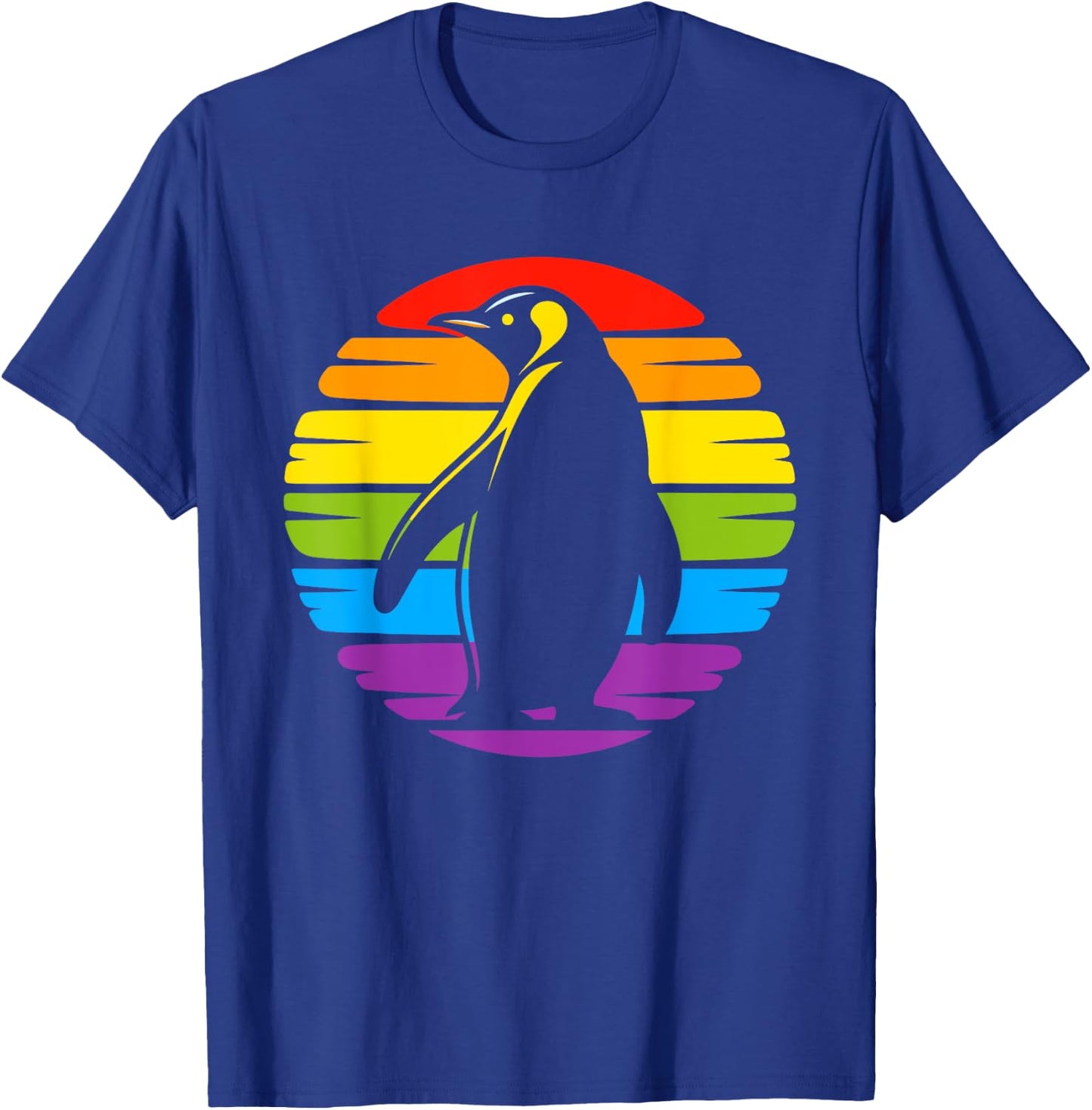 LGBTQ Penguin Lovers Costume Women Retro Penguin Rainbow LGBT Lesbian Gay Pride Penguin T-Shirt - T-Shirt | Royal