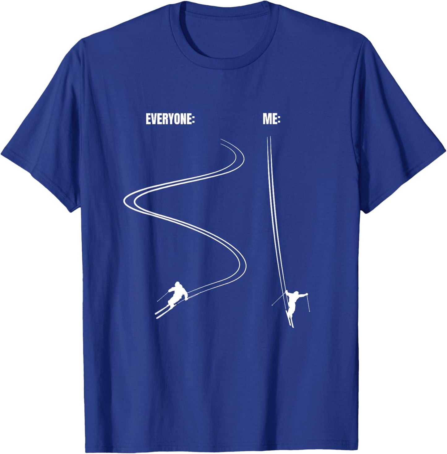 Skier schnell die Piste runter - Funny Saying , black T-Shirt - T-Shirt | Royal