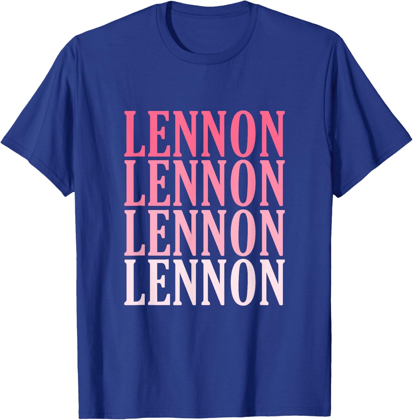 Retro Custom First Name Lennon T-Shirt - T-Shirt | Royal
