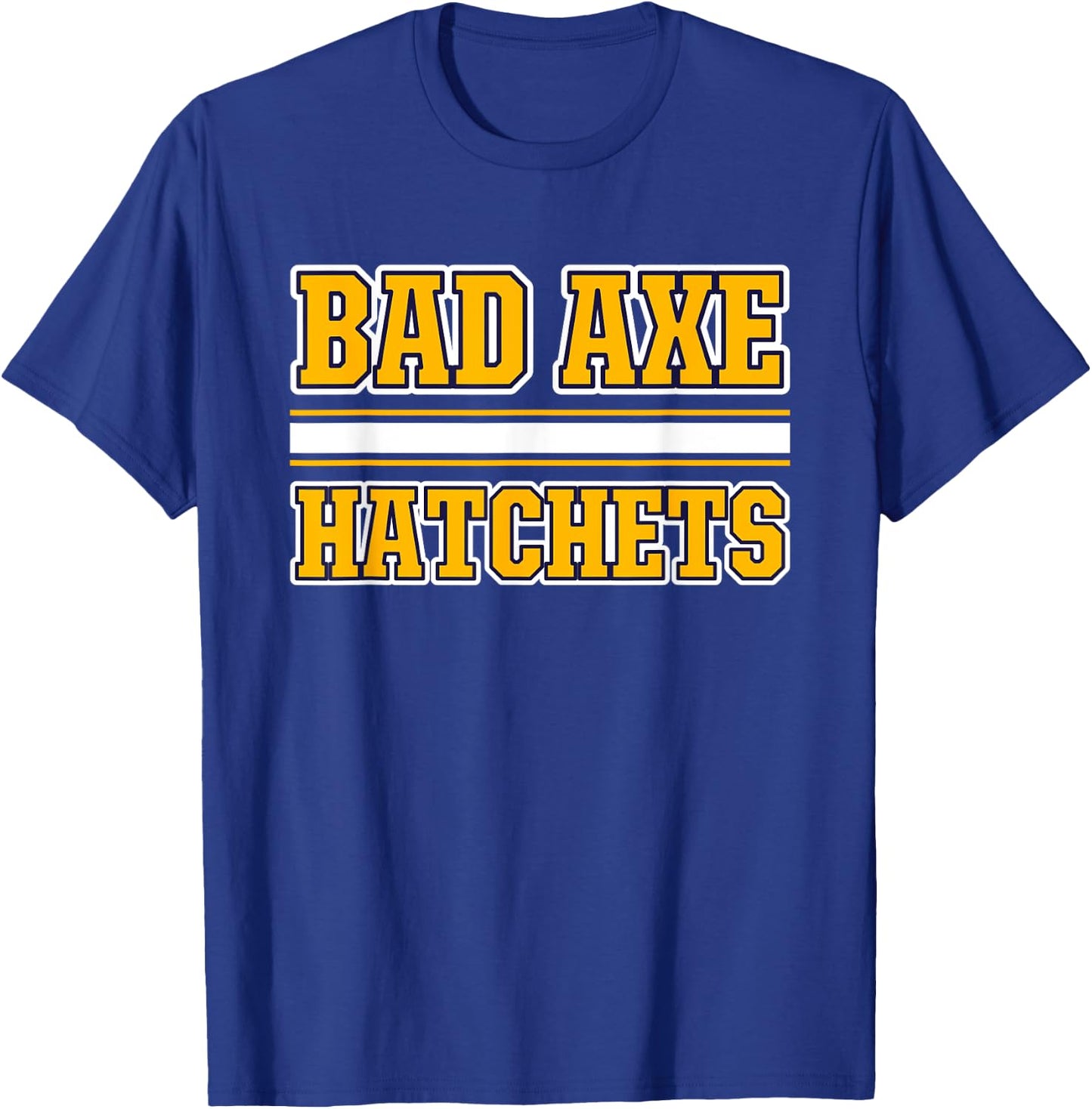 Bad Axe Hatchets Horizontal Stripes T-Shirt - T-Shirt | Royal
