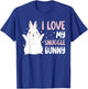 Official sleep bunny I LOVE MY SNUGGLE BUNNY T-Shirt - T-Shirt | Royal