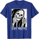 Stay Positive Skeleton Funny Grim Reaper Skull Halloween T-Shirt - T-Shirt | Royal