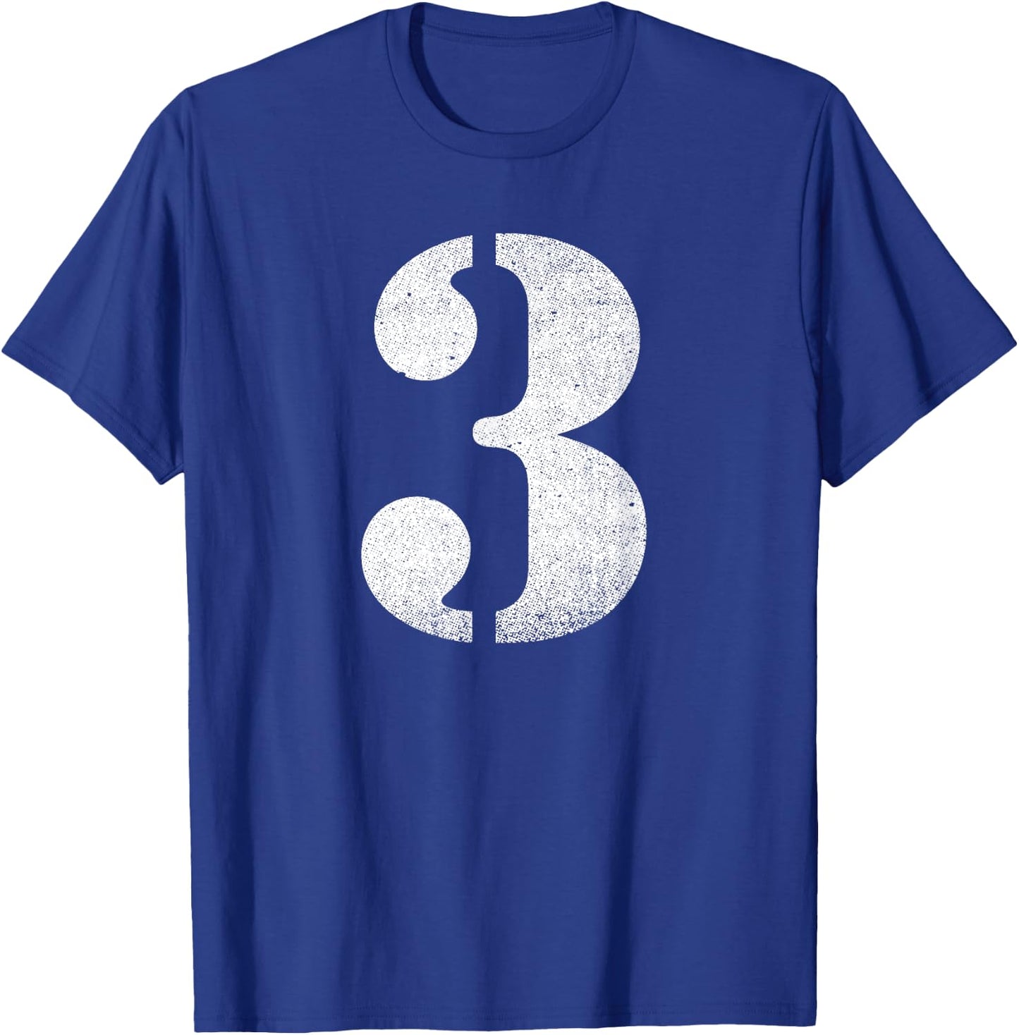 Die Zahl 3 | Ein Design mit der Zahl drei T-Shirt - T-Shirt | Royal