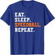 Eat Sleep Speedball Repeat Design Sports Enthusiast Apparel T-Shirt - T-Shirt | Royal