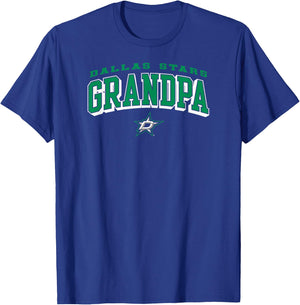 Dallas Stars Grandpa Arch Black NHL Officially Licensed T-Shirt - T-Shirt | Royal