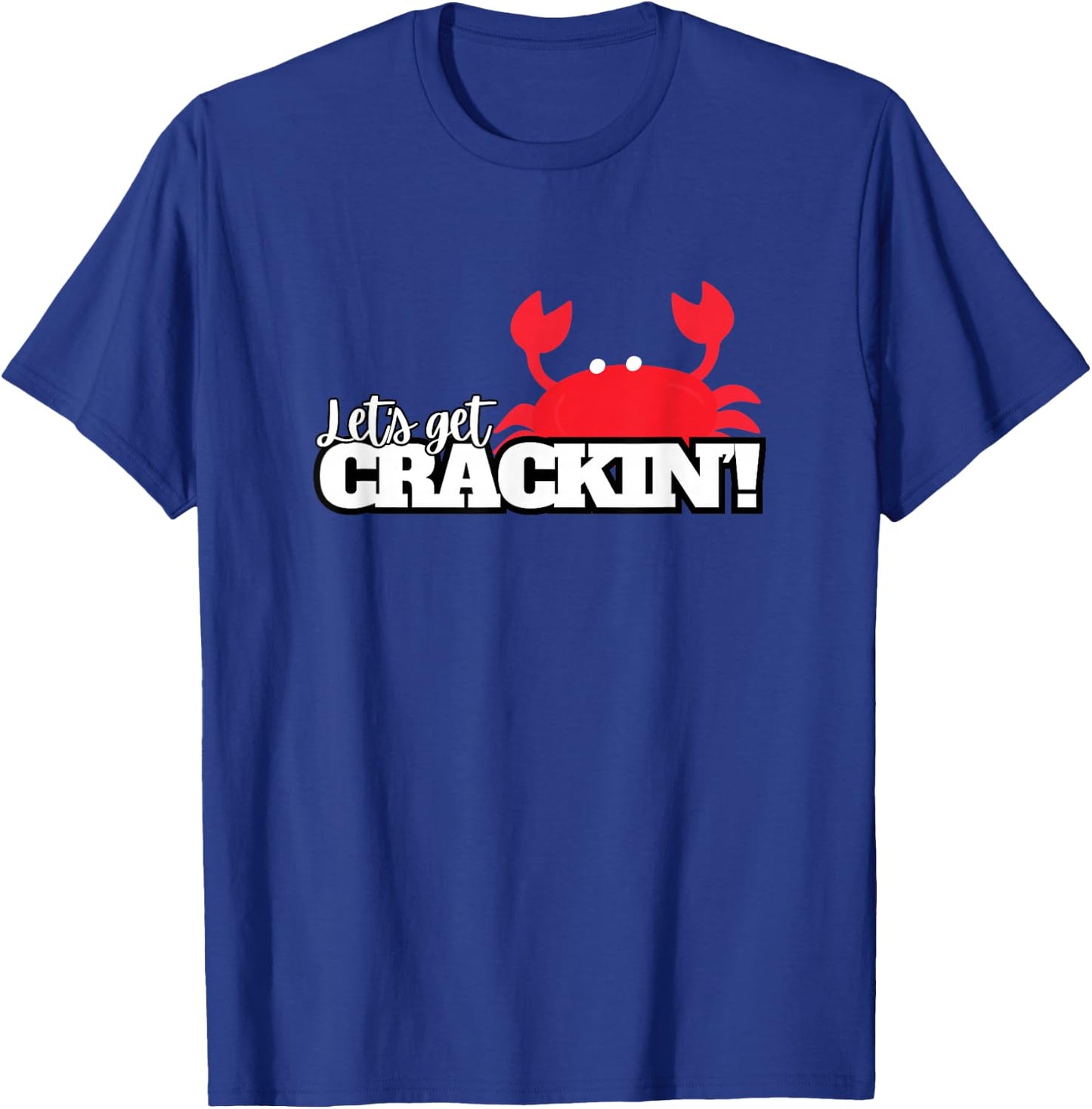 Funny Crab Eating Seafood Lover Crabbing Red Crabs T-Shirt - T-Shirt | Royal