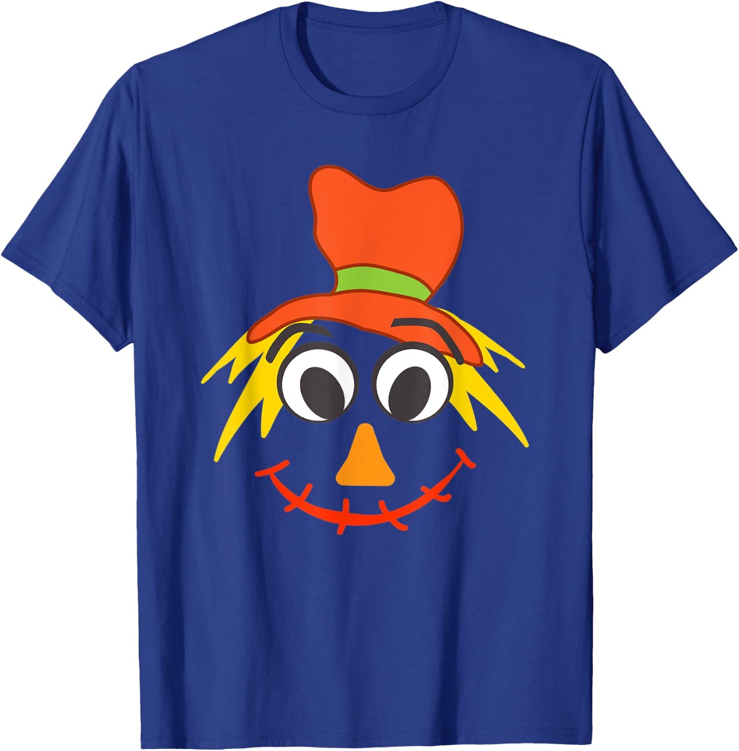 Scarecrow Face - Boys Halloween T-Shirt - T-Shirt | Royal
