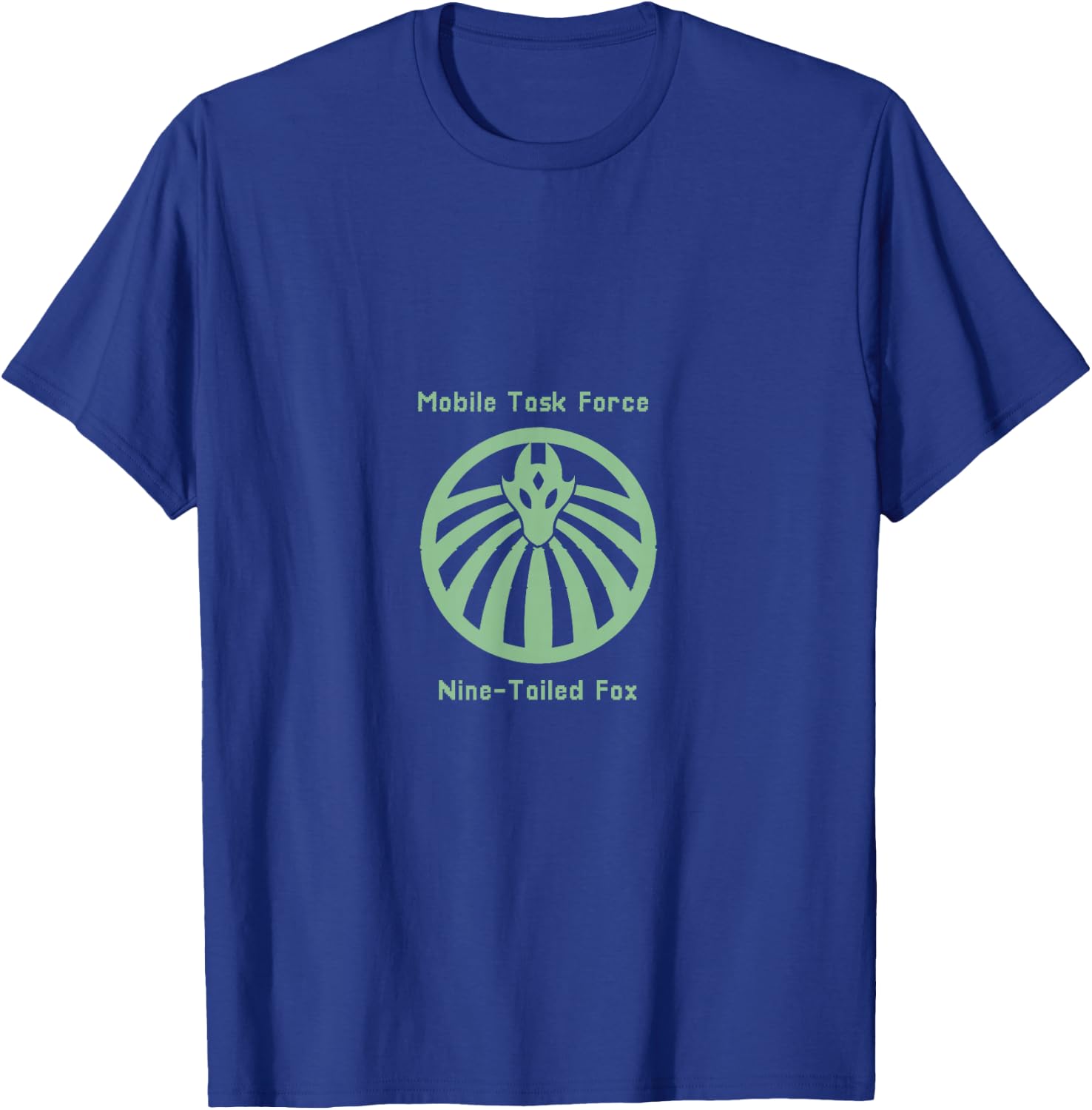 SCP Nine Tailed Fox Mobile Task Force MTF Pixelated T-Shirt - T-Shirt | Royal