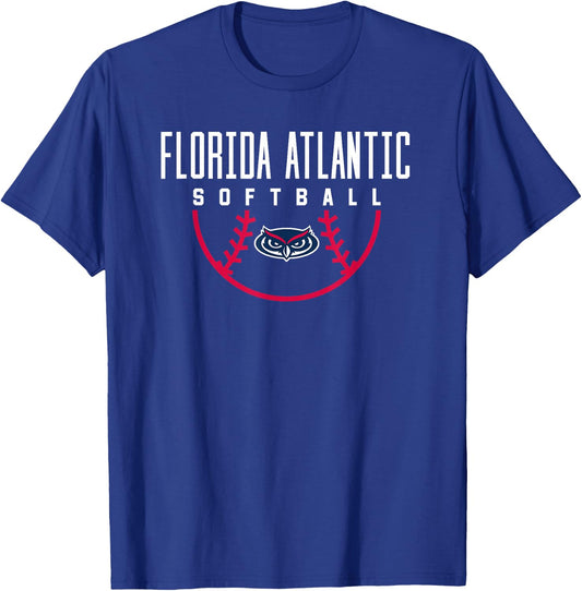 Florida Atlantic University FAU Owls Softball T-Shirt - T-Shirt | Royal