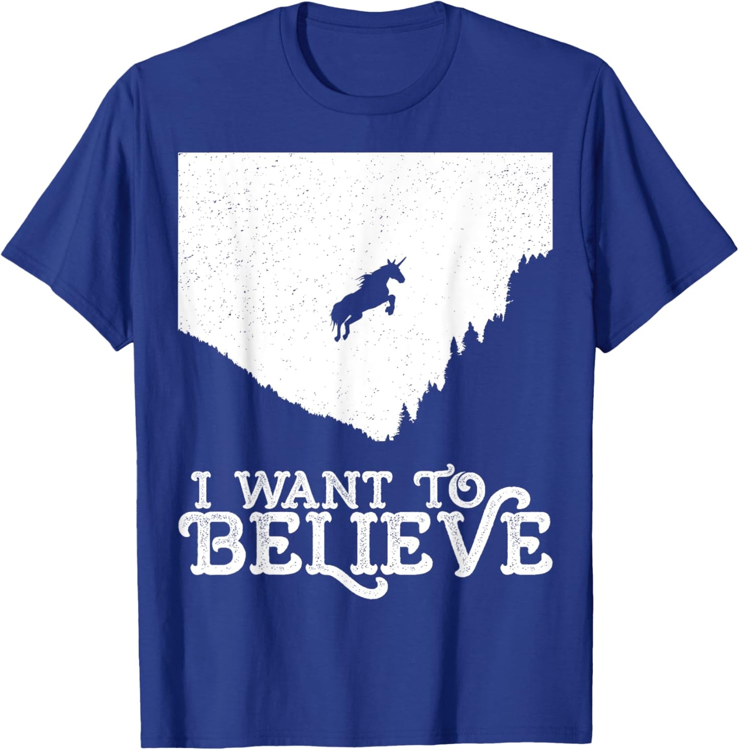 I want to believe unicorn can fly T-Shirt - T-Shirt | Royal