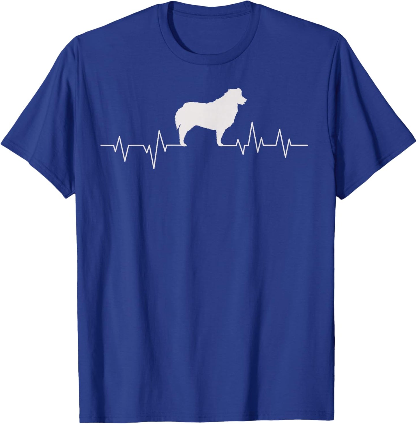 Australian Shepherd Heartbeat Aussie Herding Dog Breed T-Shirt - T-Shirt | Royal