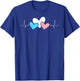 Transgender Hearts Heartbeat LGBTQ+ Pride Love Colors T-Shirt - T-Shirt | Royal