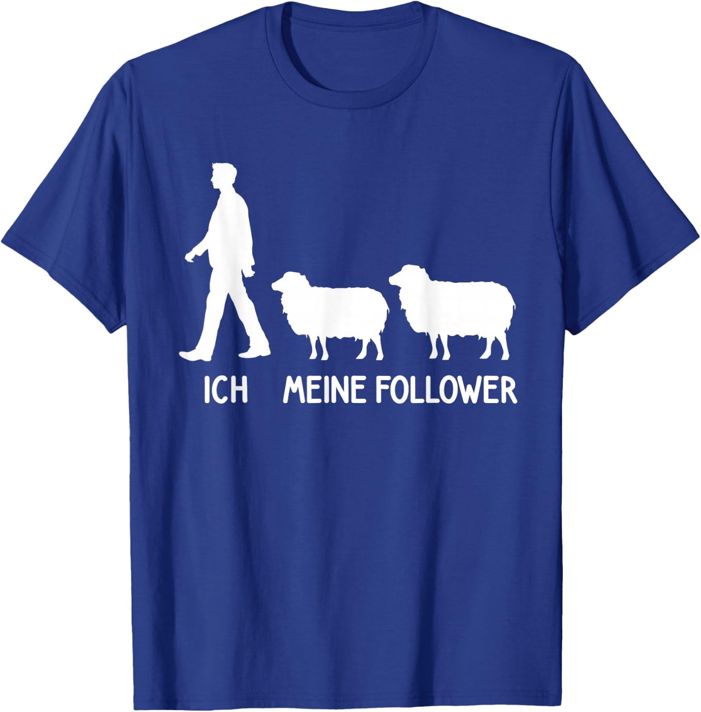 Lustiges Landwirt Bauer Schaf Hirte Sheep Kostüm Ich Meine Follower Sheep Breeder Lover Sheep Saying Black Small EU Small Regular M T-Shirt - T-Shirt | Royal