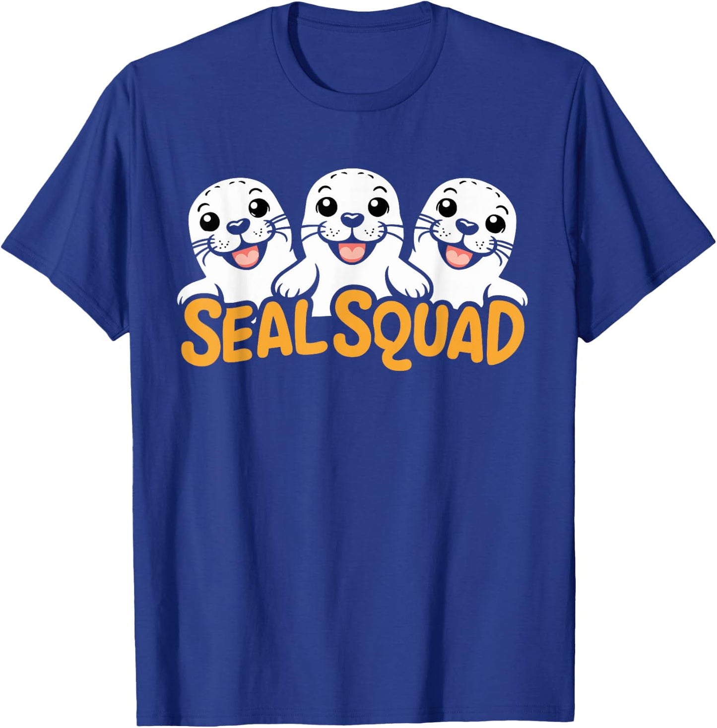 Seal Shirts for Seal Lovers Seal Squad | Seal Themed , Adult, Black, Small, Short Sleeve, , Polyester 100% T-Shirt - T-Shirt | Royal