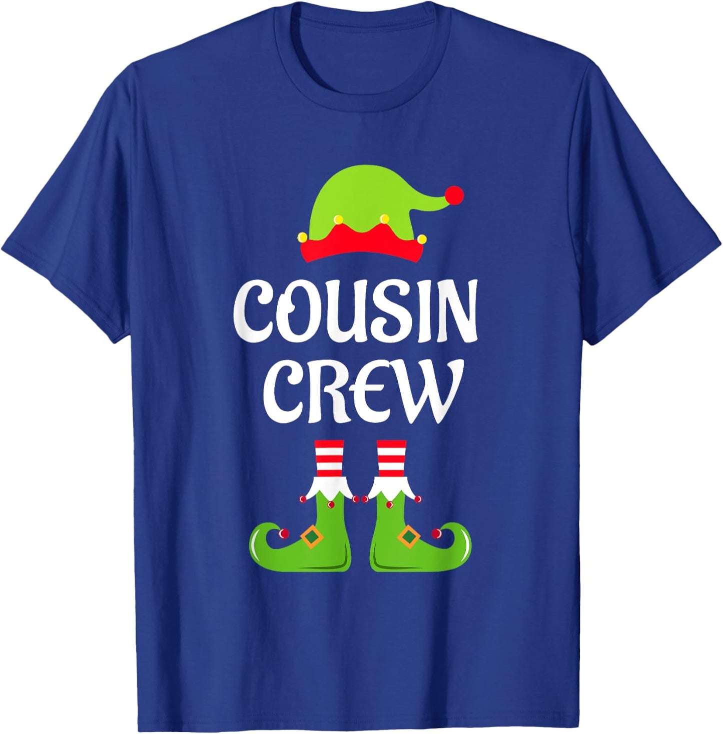 Cousin Crew Elf Christmas Funny Xmas Family Matching Pajamas T-Shirt - T-Shirt | Royal