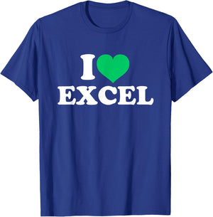 I Love Excel T-Shirt - T-Shirt | Royal