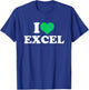 I Love Excel T-Shirt - T-Shirt | Royal