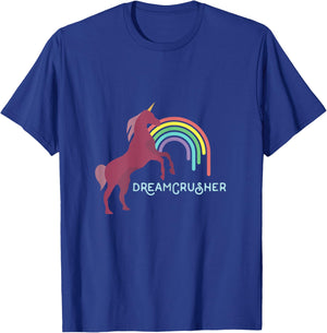 Dreamcrusher Unicorn and Rainbow Novelty T-Shirt - T-Shirt | Royal