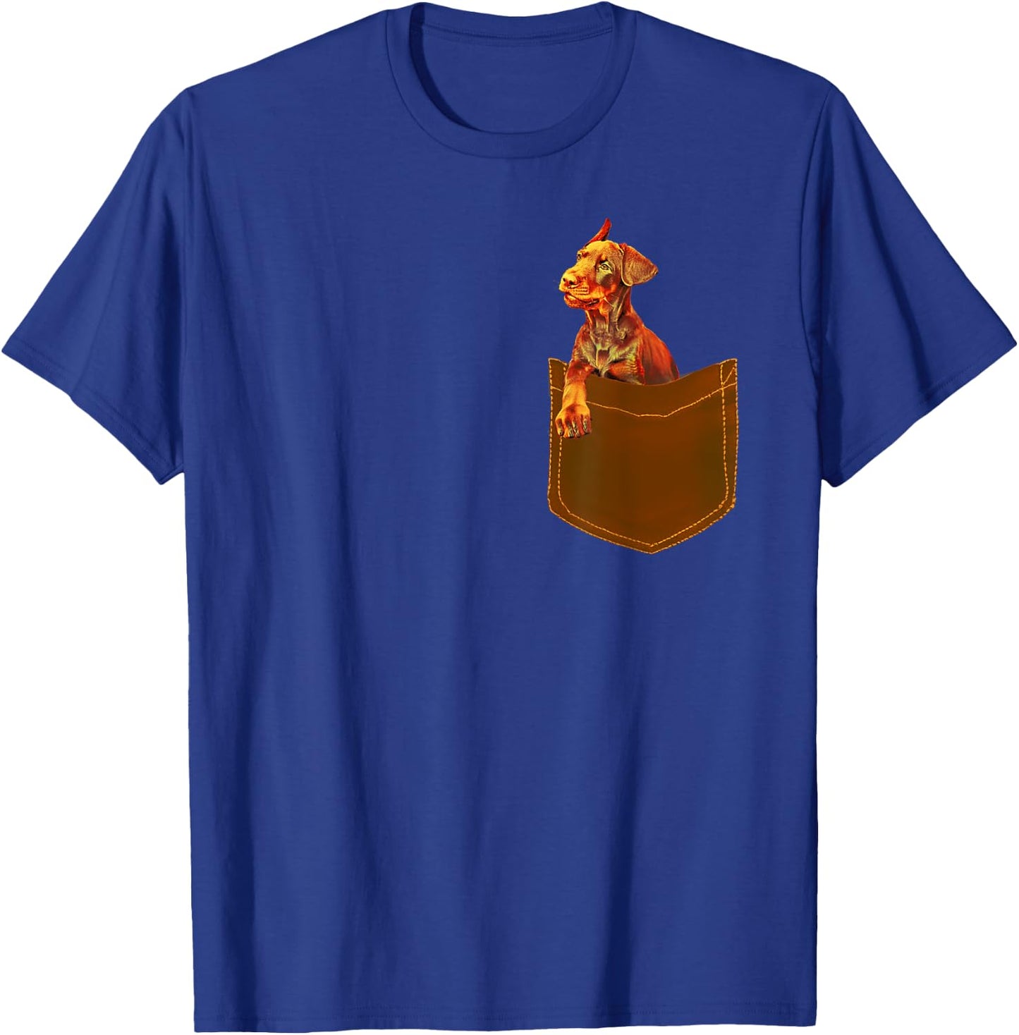 Doberman Shirt - Doberman Puppy in Pocket Women Kids T-Shirt - T-Shirt | Royal
