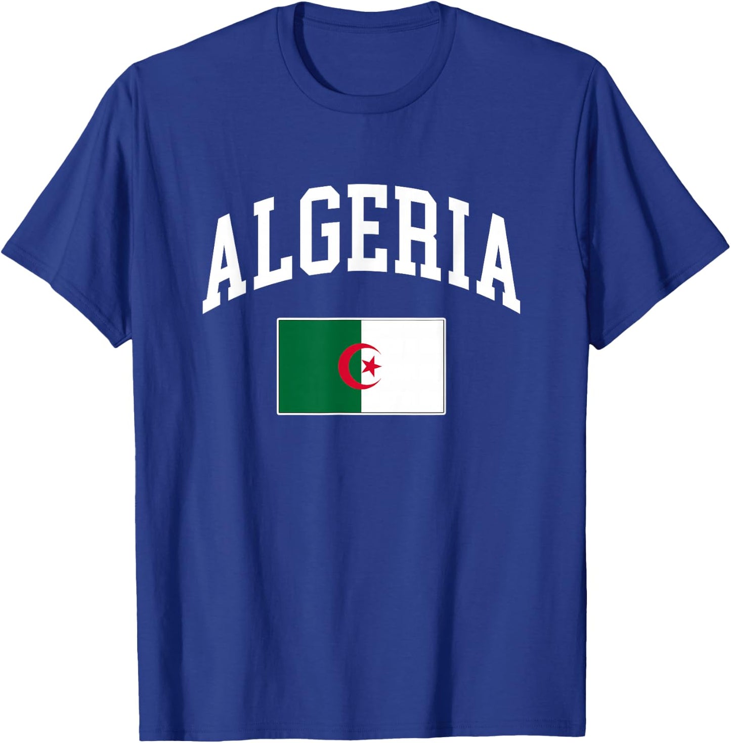Algeria Algerian Flag Retro Vintage Classic Graphic T-Shirt - T-Shirt | Royal