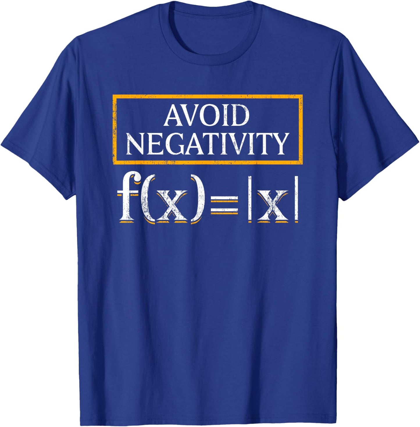 Avoid Negativity Math Teachers Formula Equation Solution Men Women T-Shirt - T-Shirt | Royal