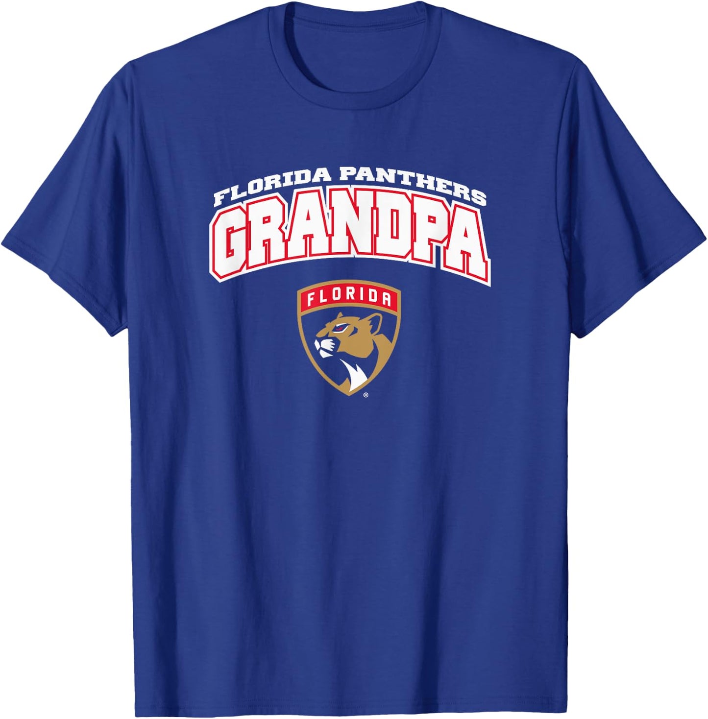 Florida Panthers Grandpa Logo Navy NHL Officially Licensed T-Shirt - T-Shirt | Royal