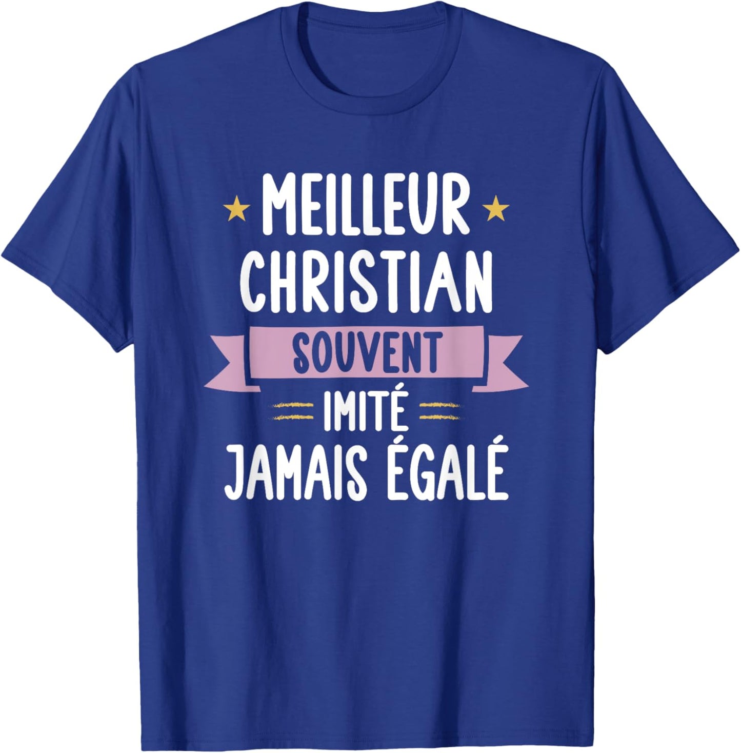 Unique Man Gift Humour Name Personalized Christian , Black, S T-Shirt - T-Shirt | Royal