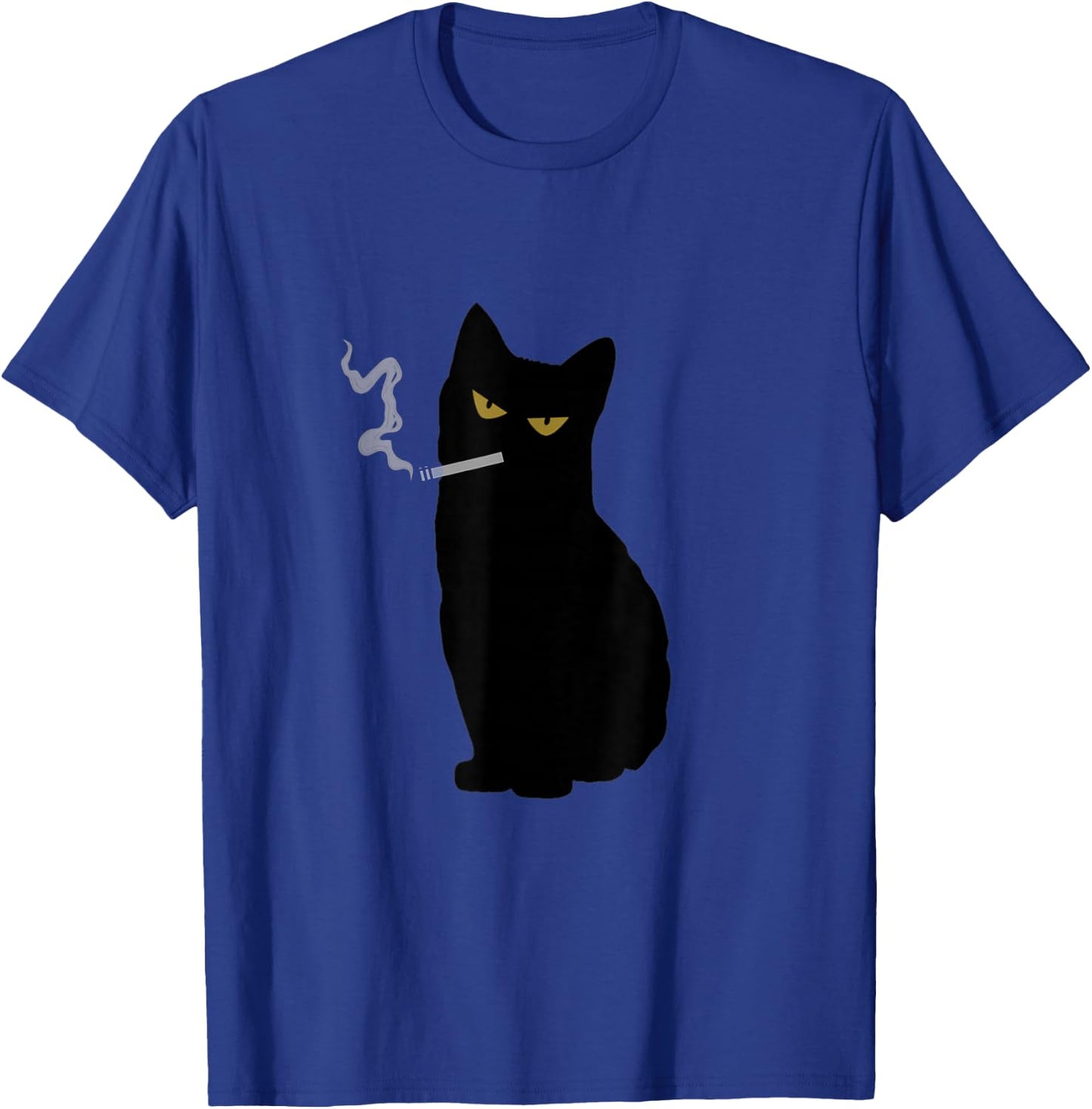 Rebel Smoking Bad Black Cat Funny Black Cat Gifts T-Shirt - T-Shirt | Royal