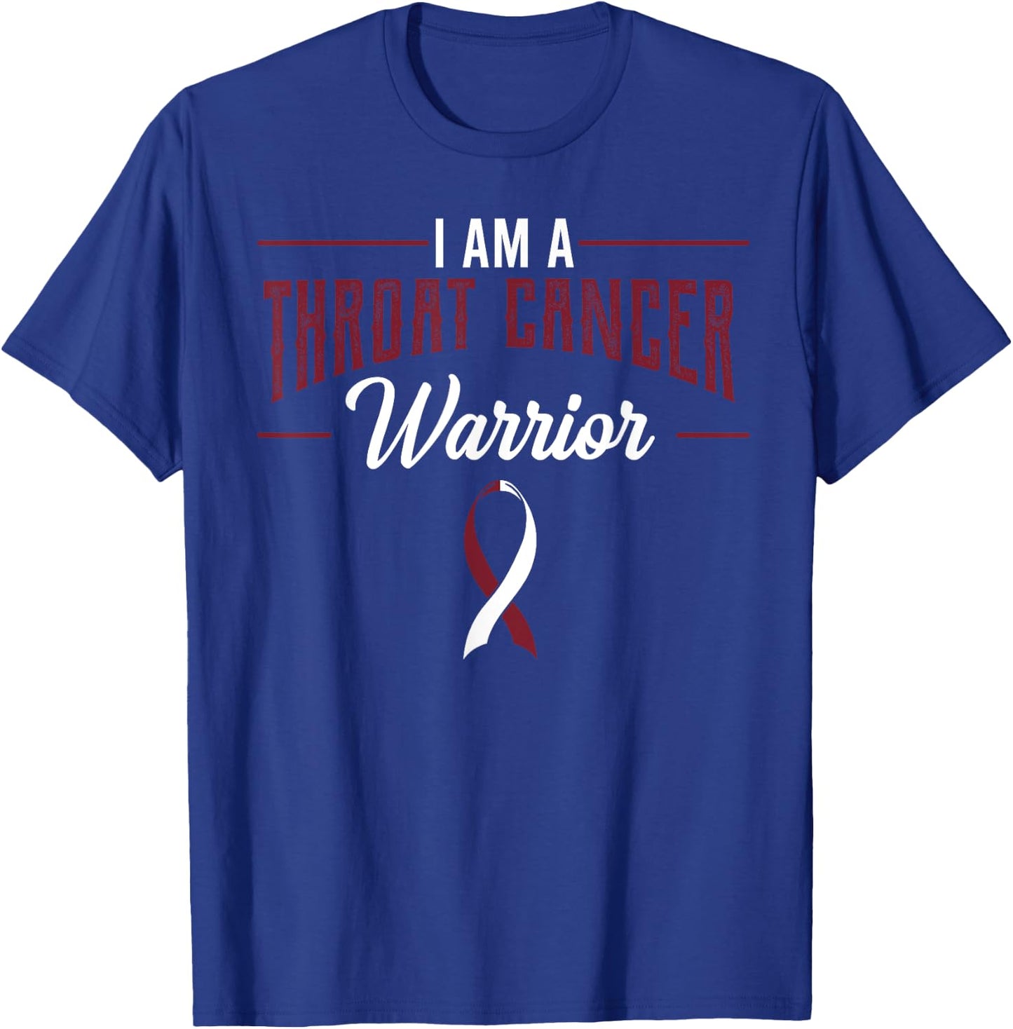 Throat Cancer Warriors Awareness Supporters Pharynx Neck T-Shirt - T-Shirt | Royal
