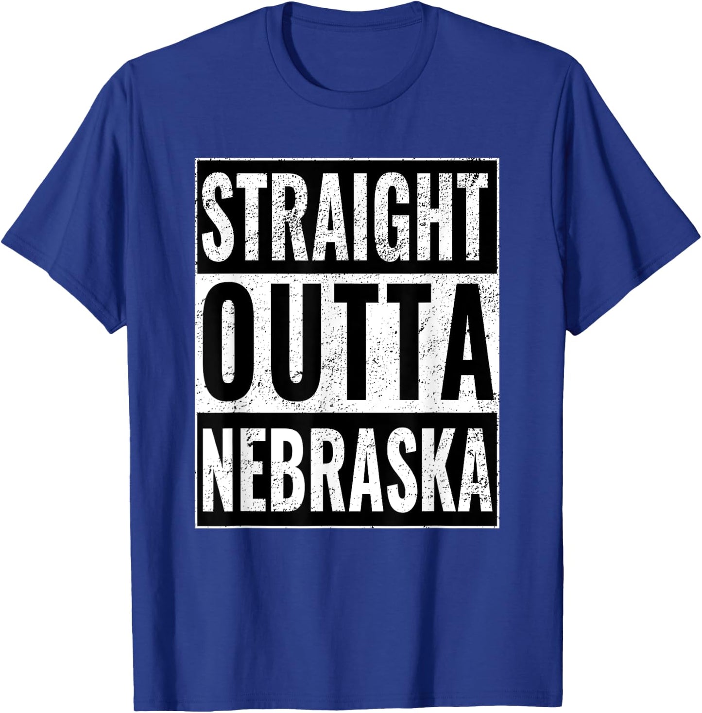 Straight Outta Nebraska - Straight Out of Nebraska T-Shirt - T-Shirt | Royal