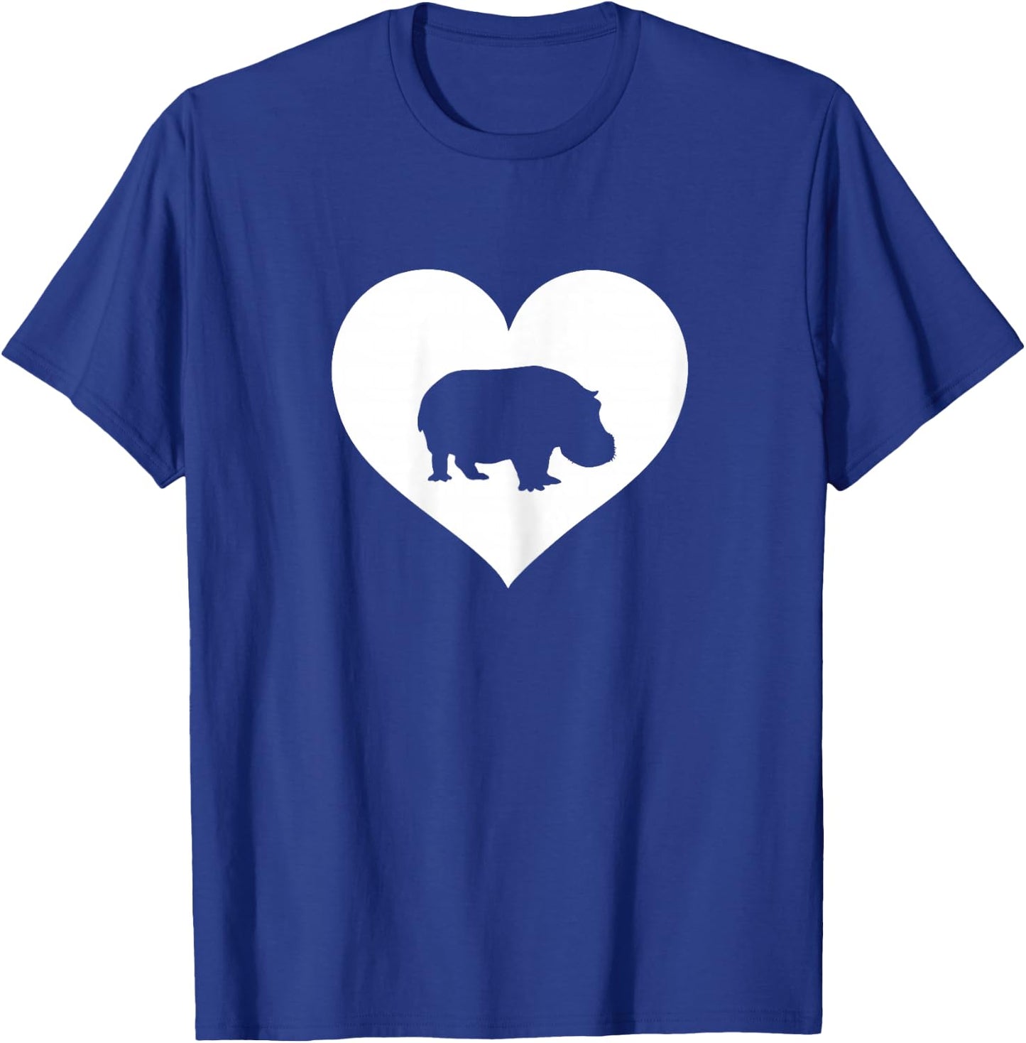 Hippopotamus lover Hippo love heart Teen girls Women Womans T-Shirt - T-Shirt | Royal