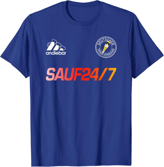 Sauf 24/7 – Soft Jersey X Malle Germany Beer T-Shirt - T-Shirt | Royal