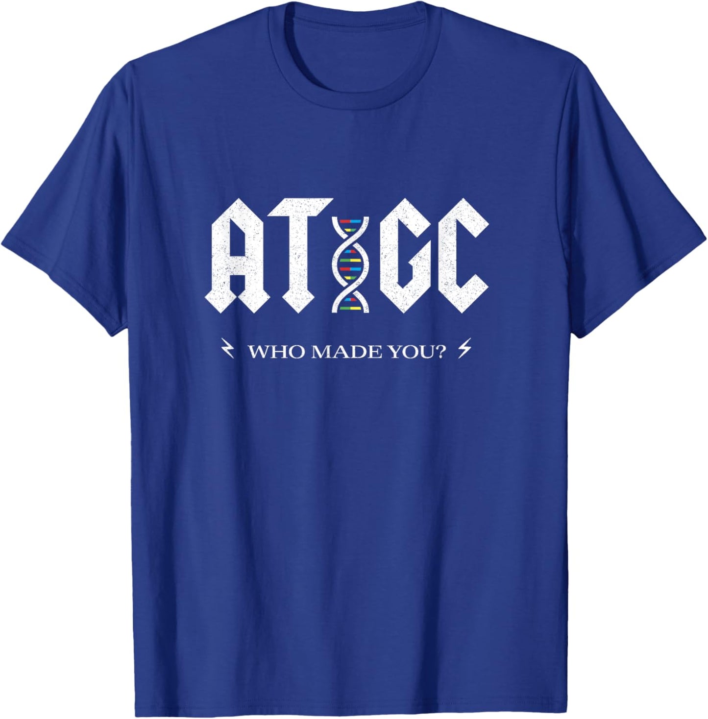 Funny Science Shirt - ATGC Biology DNA Strand Double Helix T-Shirt - T-Shirt | Royal