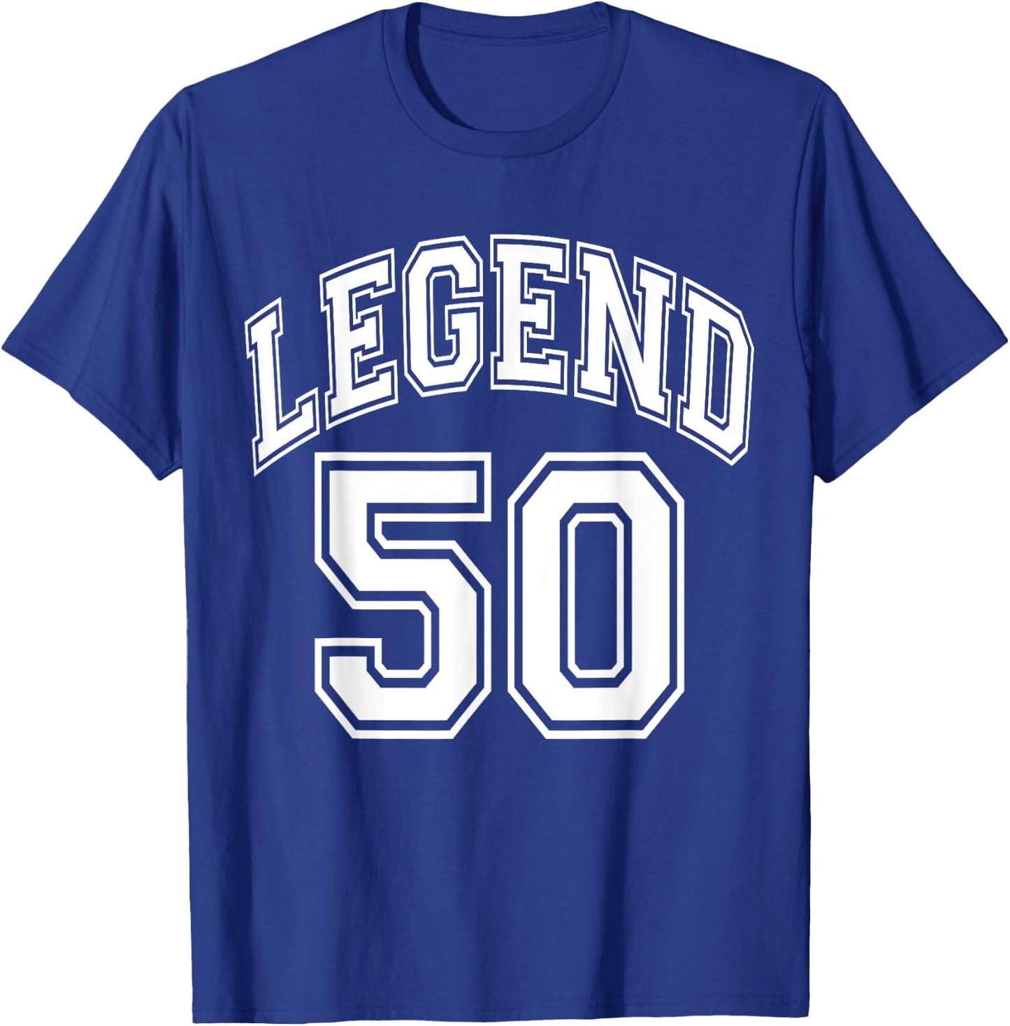 Legend 50 Number Varsity Team - 50th Birthday & 50 Years Old T-Shirt - T-Shirt | Royal