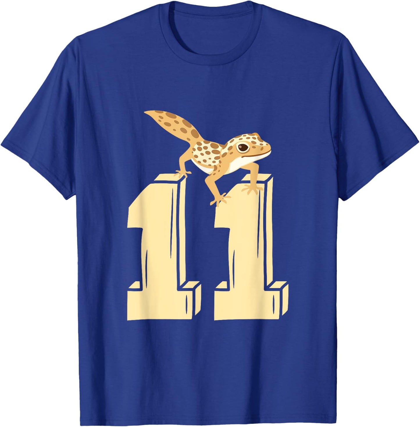 11th Birthday For Boys Gift Funny 11 Years Old Boy Gecko T-Shirt - T-Shirt | Royal