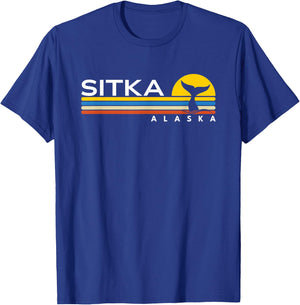 Sitka Alaska Whale intage Retro Souvenirs T-Shirt - T-Shirt | Royal