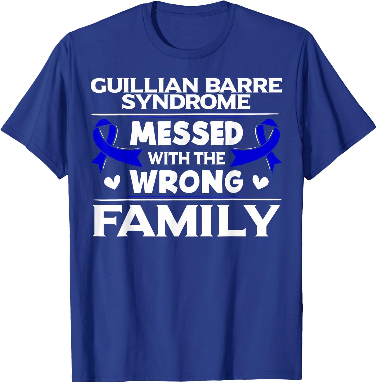 Dark Blue Ribbon - Guillian Barre Syndrome Survivor T-Shirt - T-Shirt | Royal